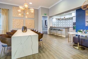 Clubhouse with kitchen and lounge area